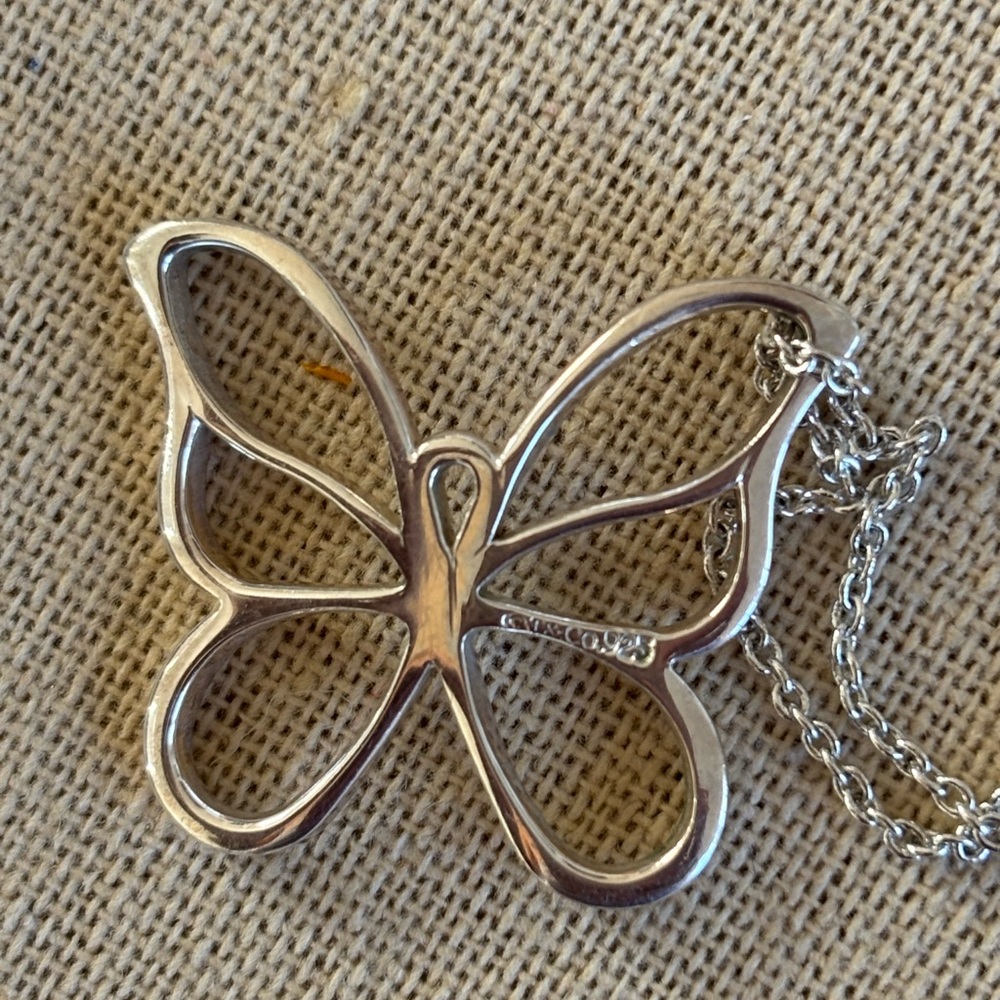 Tiffany & Co. Gold‎ and Silver Butterfly Necklace - Picture 8 of 10